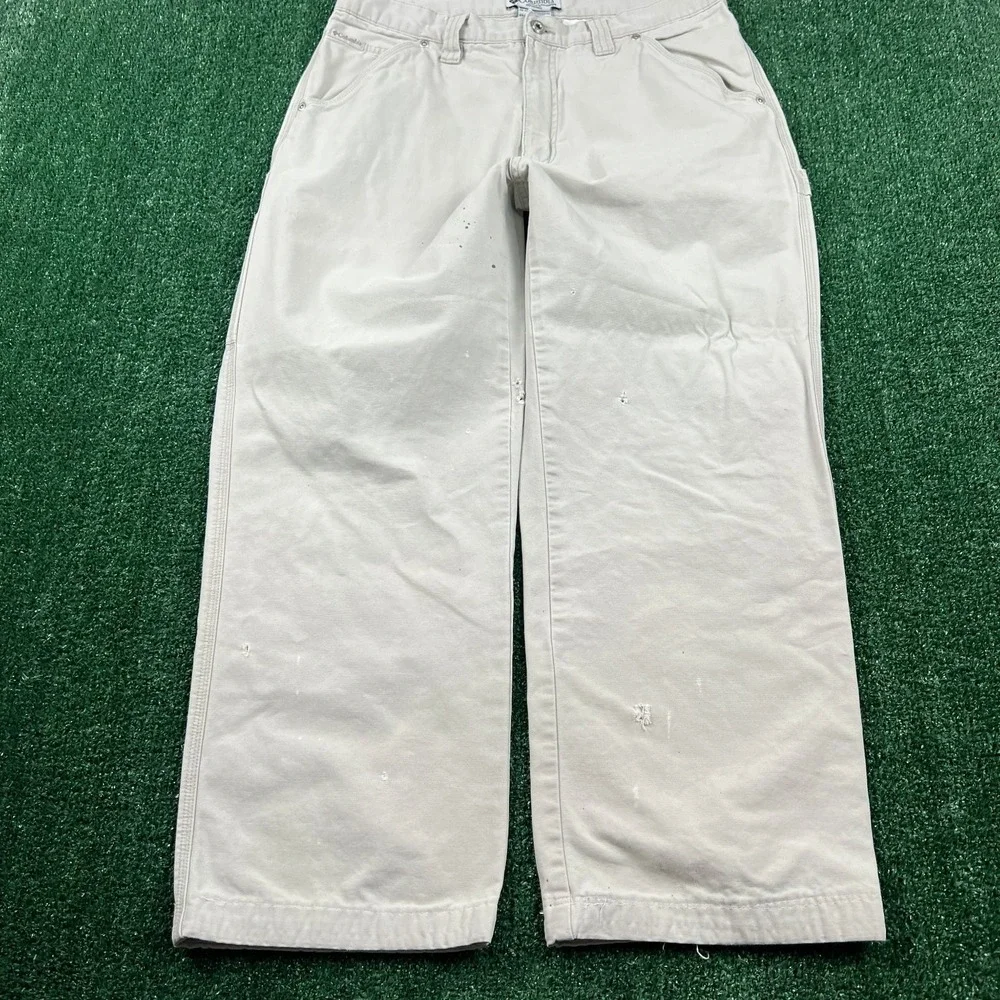 Vintage Columbia Carpenter Canvas Workwear Pants Mens 34x27